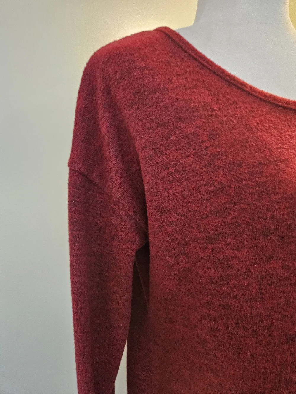 New York Laundry Women's Size Medium M Cozy Scoop Neck Red Tunic Sweater
